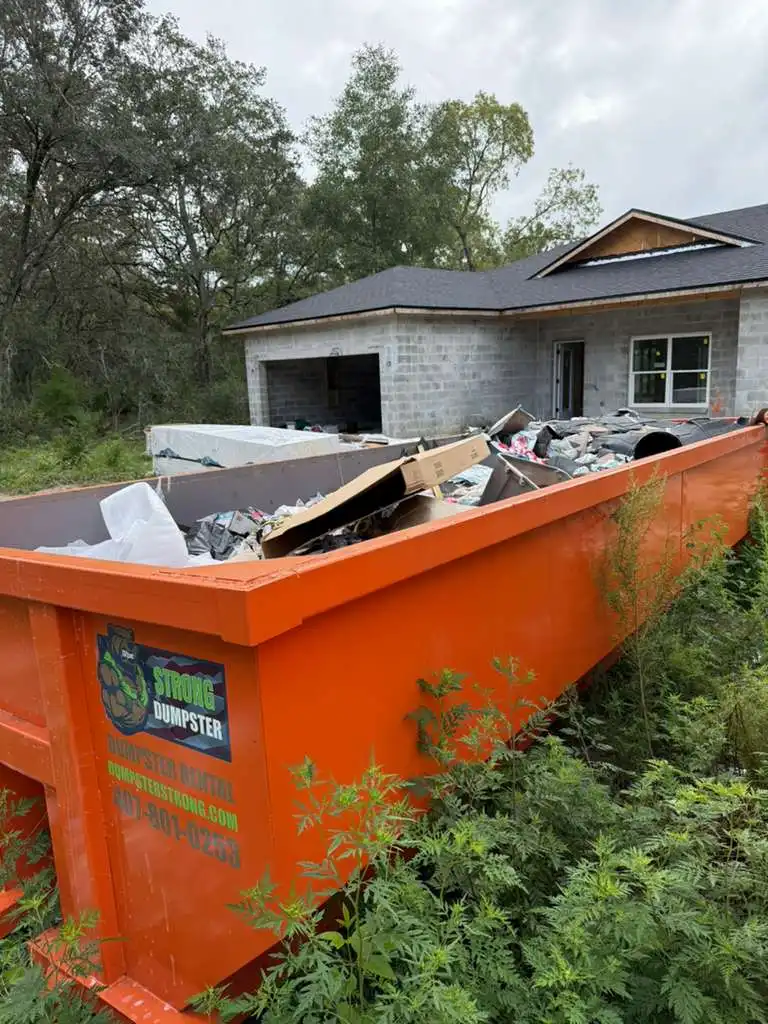 Dumpster Strong dumpster on a construction site near Clermont, Orlando FL