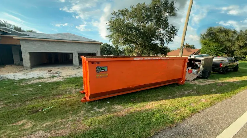 Construction debris dumpster Orlando FL