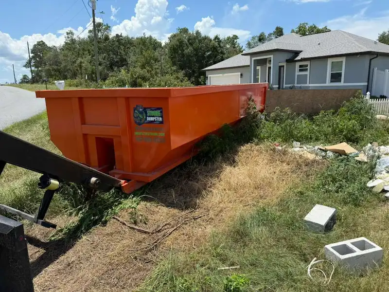 Dumpster Strong delivery truck Orlando FL