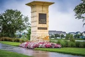 Lake Nona community entrance sign with landscaping