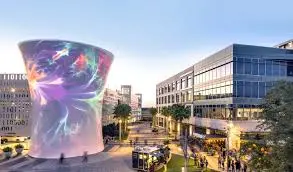 Lake Nona Town Center downtown area at dusk