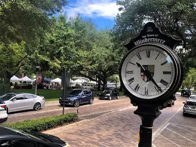 Downtown Windermere FL town clock — Dumpster Strong local service area