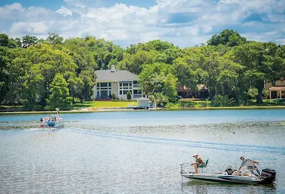 Winter Park Chain of Lakes lakefront homes served by Dumpster Strong roll-off rental